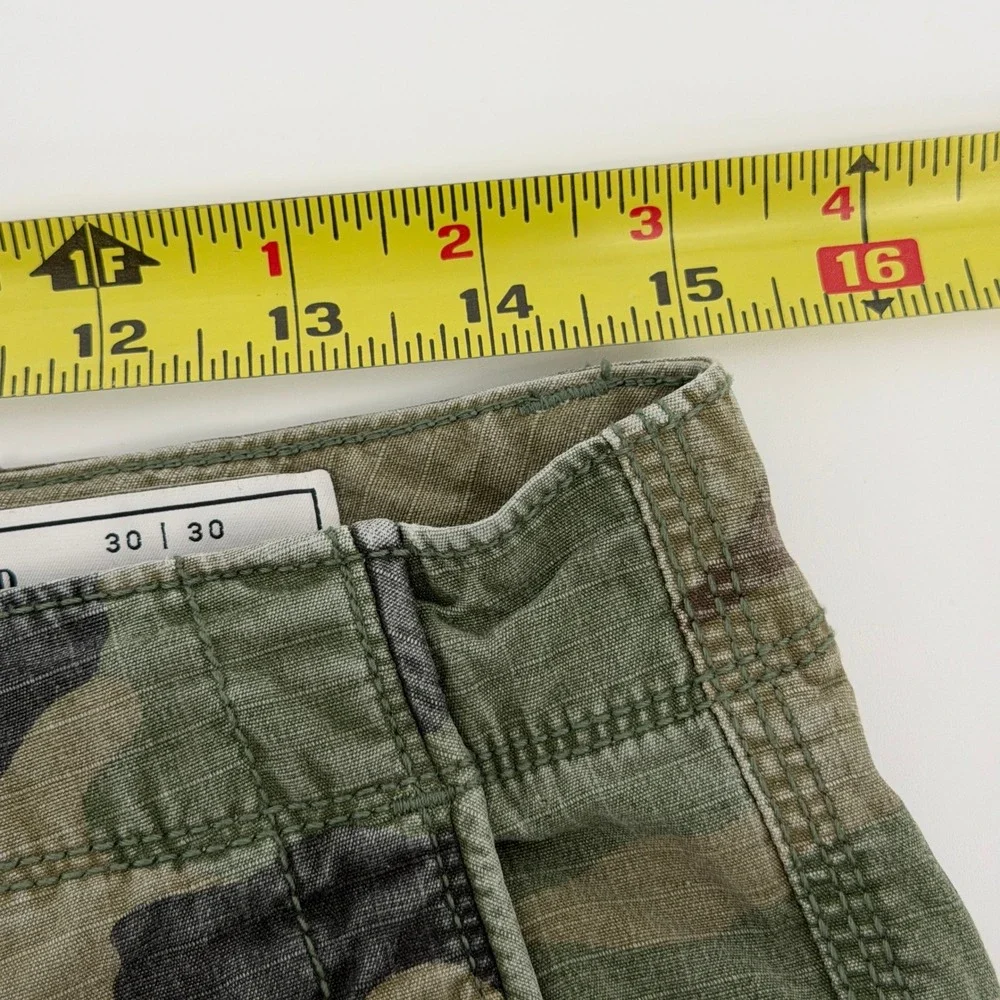 Gap Mens Slim Taper Camo Cargo Pants Woodland Ripstop 30x30 Stretch Trousers